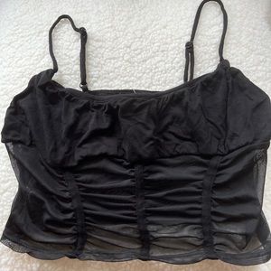 Mesh cropped top